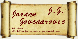 Jordan Govedarović vizit kartica